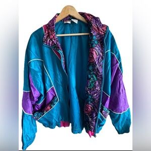 Athletic Works 90s Vintage Colorful Windbreaker Jacket